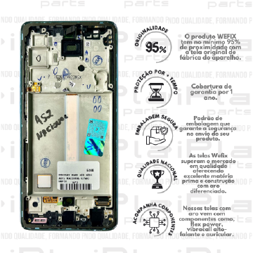 FRONTAL SAMSUNG A52 *COM ARO AZUL NACIONAL WEFIX*