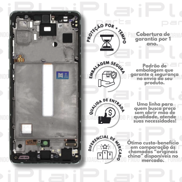 FRONTAL SAMSUNG A52 *PRETO COM ARO INCELL NN* ( M2083 )