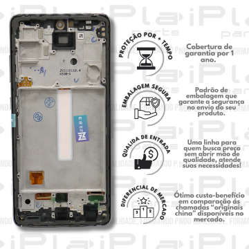 FRONTAL SAMSUNG A52 *PRETO COM ARO OLED ORIGINAL NN* ( M2291 )