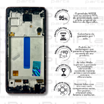 FRONTAL SAMSUNG A52 *COM ARO ROXO NACIONAL WEFIX* ( W2079 )