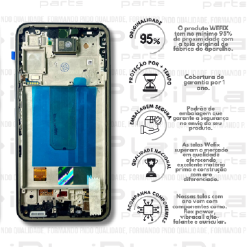 FRONTAL SAMSUNG A54 *COM ARO PRETO NACIONAL WEFIX* ( W2277 )