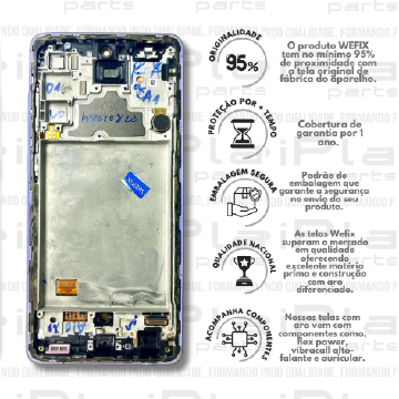 FRONTAL SAMSUNG A72 *COM ARO ROXO NACIONAL WEFIX*