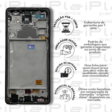 FRONTAL SAMSUNG A72 *PRATA COM ARO INCELL NN* ( M2113 )
