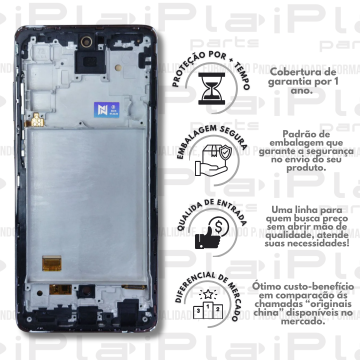 FRONTAL SAMSUNG A72 *PRETO COM ARO INCELL NN* ( M2114 )