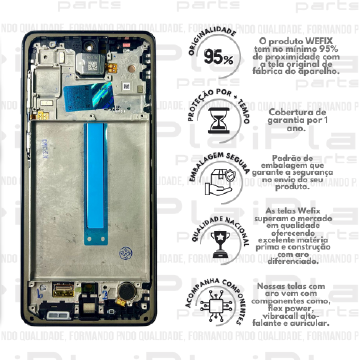 FRONTAL SAMSUNG A73 *COM ARO PRETO NACIONAL WEFIX* ( W2105 )