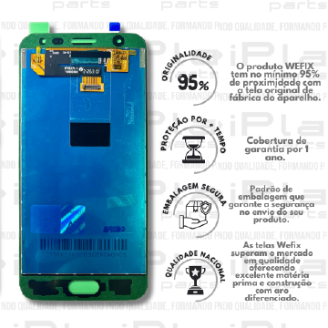 FRONTAL SAMSUNG J5 PRIME *BRANCO SEM ARO NACIONAL WEFIX* ( W2118 )