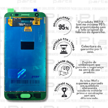FRONTAL SAMSUNG J5 PRIME *PRETO SEM ARO NACIONAL WEFIX* ( W2119 )