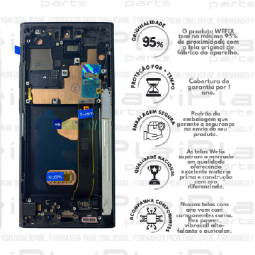 FRONTAL SAMSUNG NOTE 20 ULTRA *COM ARO PRETO NACIONAL WEFIX* ( W2166 )