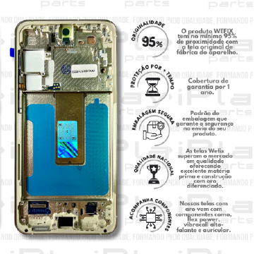 FRONTAL SAMSUNG S23 PLUS *COM ARO PRATA NACIONAL WEFIX* ( W2228 )