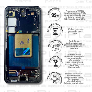 FRONTAL SAMSUNG S24 *COM ARO PRETO NACIONAL WEFIX* ( W2348 )