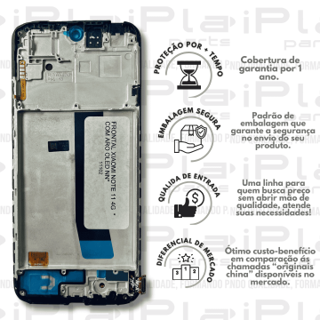 FRONTAL XIAOMI NOTE 11 4G  *COM ARO OLED NN* ( M6062 )