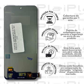 FRONTAL XIAOMI NOTE 12 4G/5G POCO X5 *SEM ARO INCELL NN* ( M6101 )