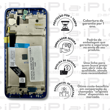 FRONTAL XIAOMI NOTE 7 *COM ARO AZUL ORIGINAL NN* ( M6096 )