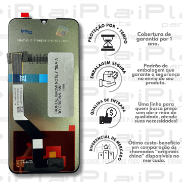 FRONTAL XIAOMI NOTE 7 *SEM ARO ORIGINAL NN* ( M6074 )