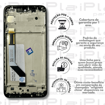 FRONTAL XIAOMI NOTE 7 *COM ARO PRETO ORIGINAL NN* ( M6073 )