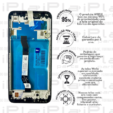 FRONTAL XIAOMI NOTE 8 *COM ARO PRETO NACIONAL WEFIX* ( W6082 )