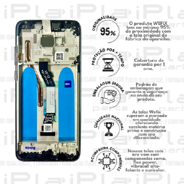 FRONTAL XIAOMI NOTE 8 PRO *COM ARO PRETO NACIONAL WEFIX*