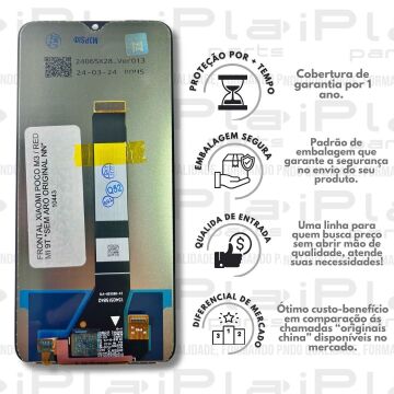 FRONTAL XIAOMI POCO M3 / REDMI 9T *SEM ARO ORIGINAL NN* ( M6025 )