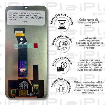 FRONTAL XIAOMI REDMI 10 5G / REDMI 11 PRIME / POCO M4 / POCO M5 *SEM ARO PRETO ORIGINAL NN* ( M6027 )