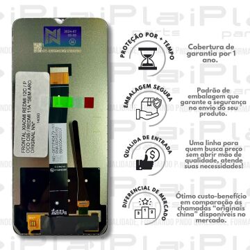 FRONTAL XIAOMI REDMI 12C / POCO C55 / REDMI 11A *SEM ARO ORIGINAL NN* ( M6098 )