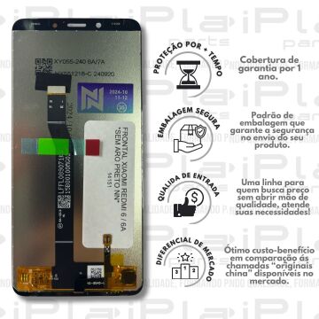 FRONTAL XIAOMI REDMI 6 / 6A *SEM ARO BRANCO NN*