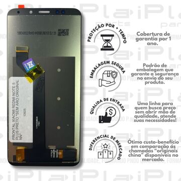 FRONTAL XIAOMI REDMI NOTE 5 PLUS PRETO *SEM ARO ORIGINAL NN*
