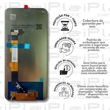 FRONTAL XIAOMI REDMI NOTE 9T / NOTE 9 5G PRETO  *SEM ARO ORIGINAL NN* ( M6084 )