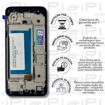 FRONTAL LG K12 / K12 PLUS *COM ARO PRATA ORIGINAL NN*